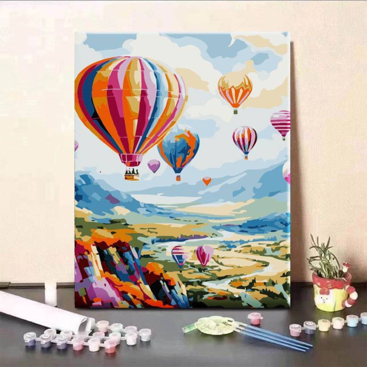 Kit Pintura Numerada em Tela - Balloons - 40x50cm