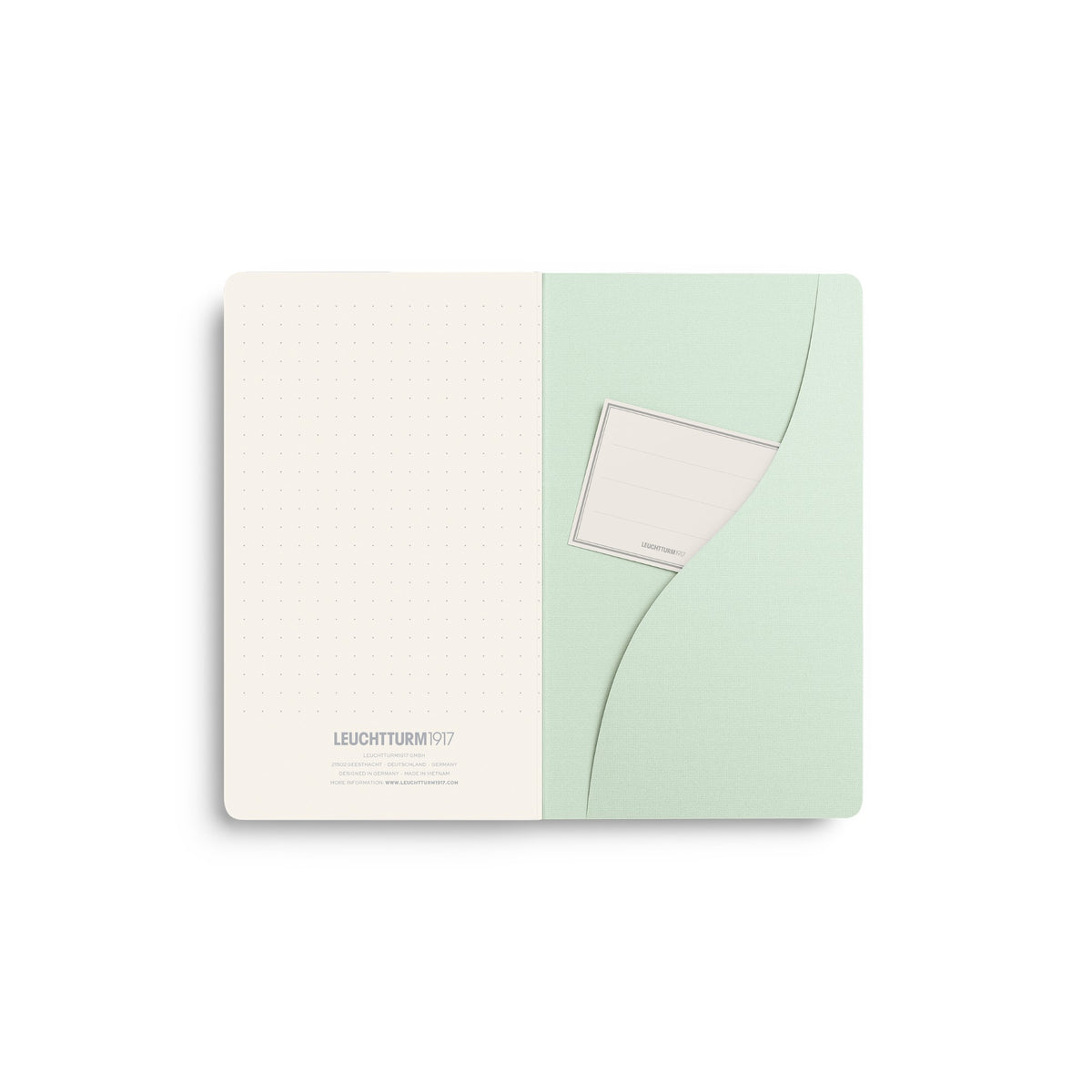 Caderno Leuchtturm Jottbook Pur A6 - Mint Green - Pontilhado C/3