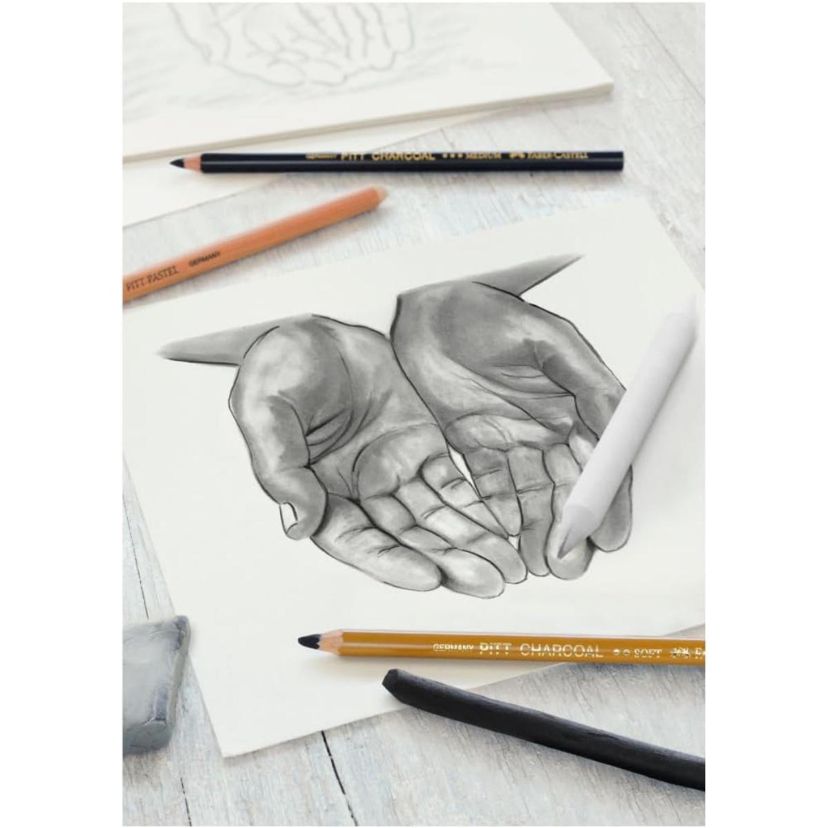 Conjunto Para Desenho a Carvão Goldfaber Sketch Set - 7 Peças