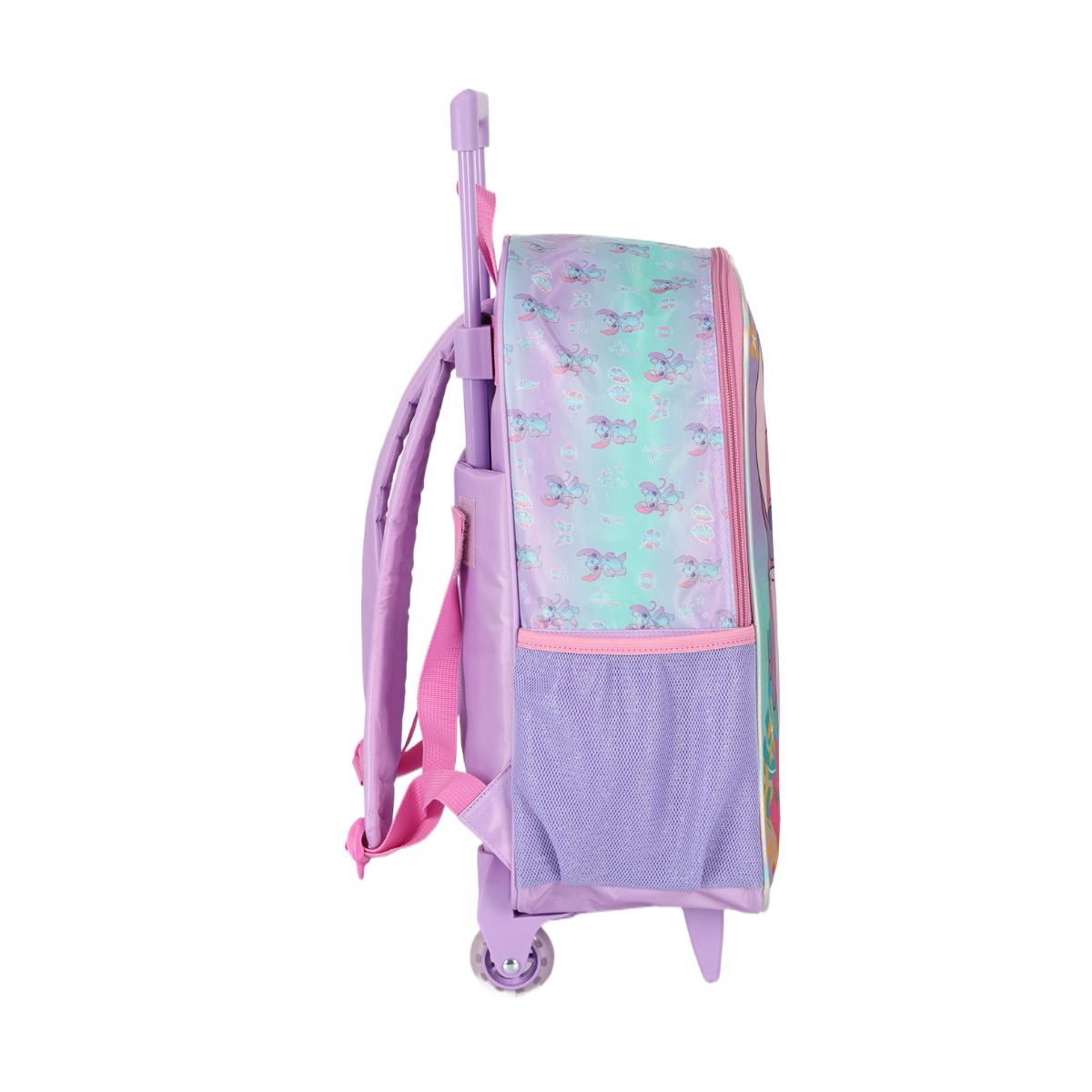 Mochila com Rodas Stitch Angel - Rosa