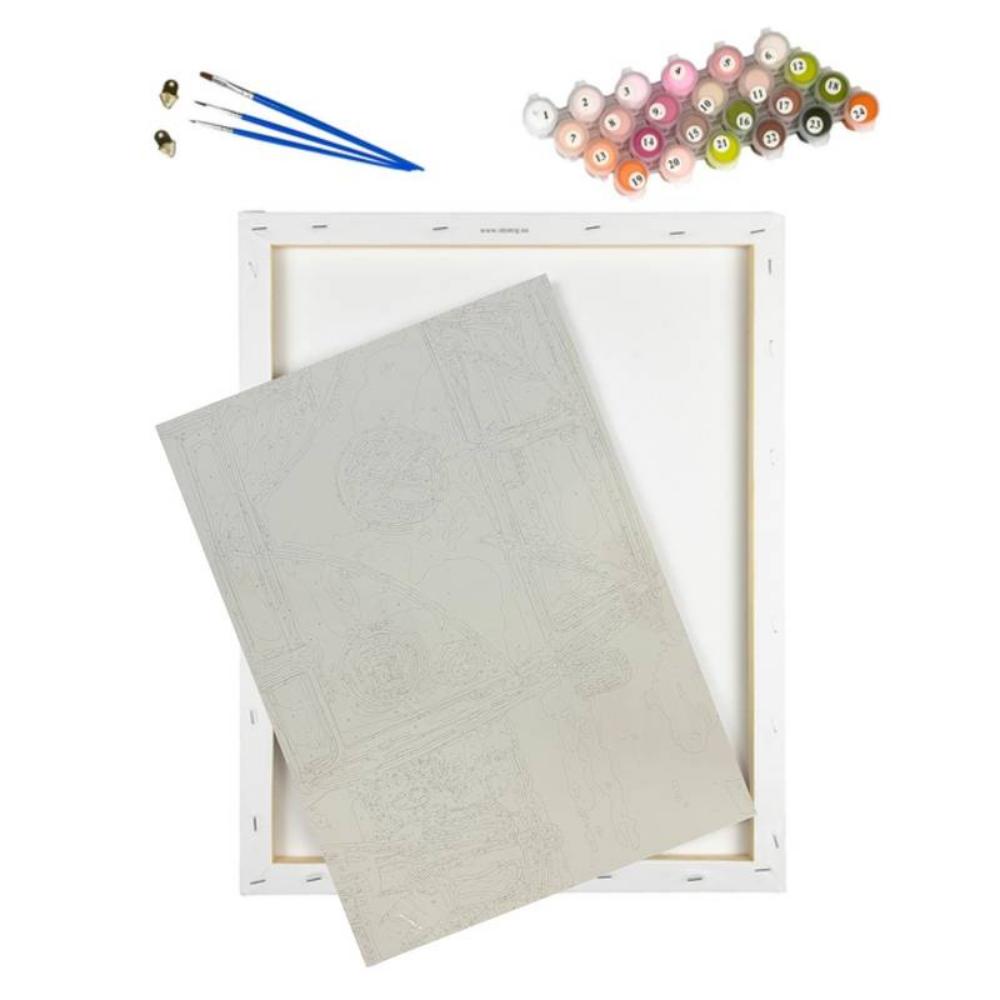 Kit Pintura Numerada em Tela - Kombi - 40x50cm
