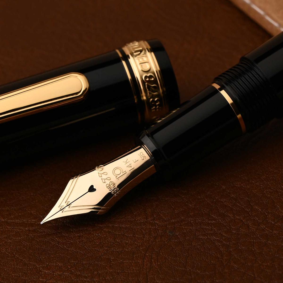 Caneta Tinteiro Platinum Century 3776- Black Gold - Pena F
