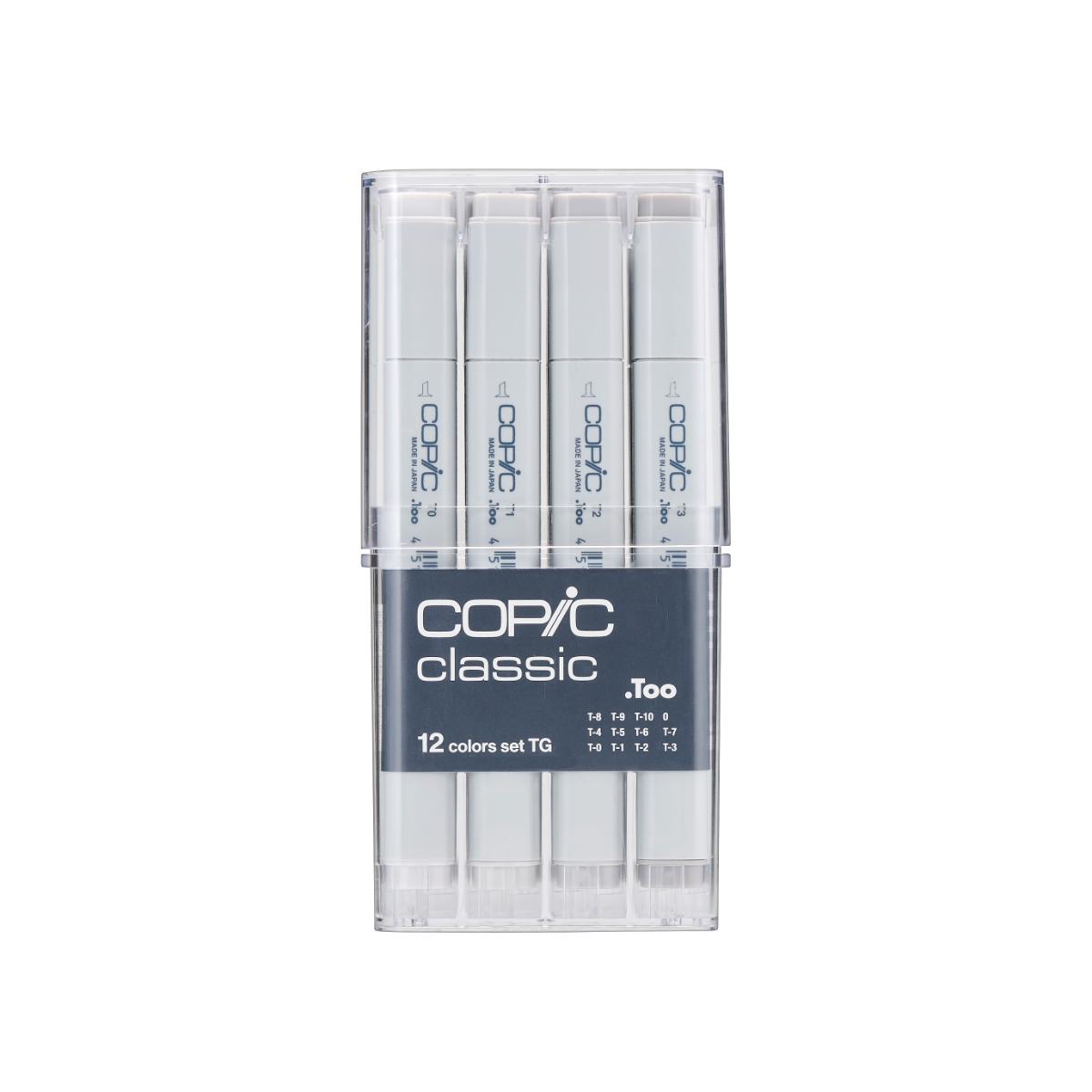 Copic Classic - Estojo com 12 Tons de Cinza - Warm Grey