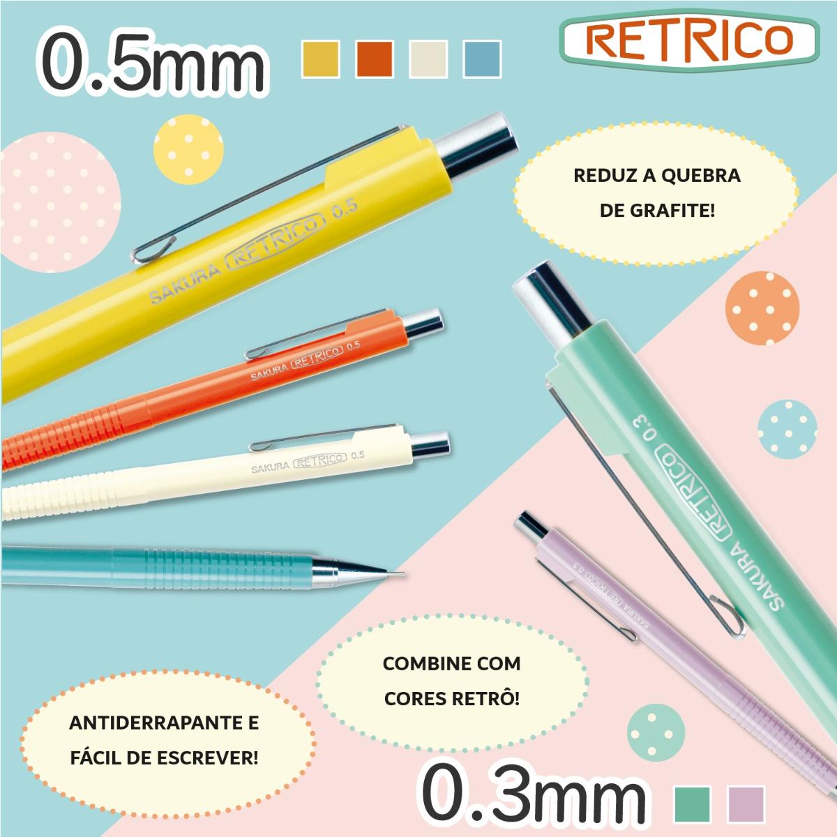 Lapiseira Sakura Retrico 0,5mm - Lapiseira Técnica