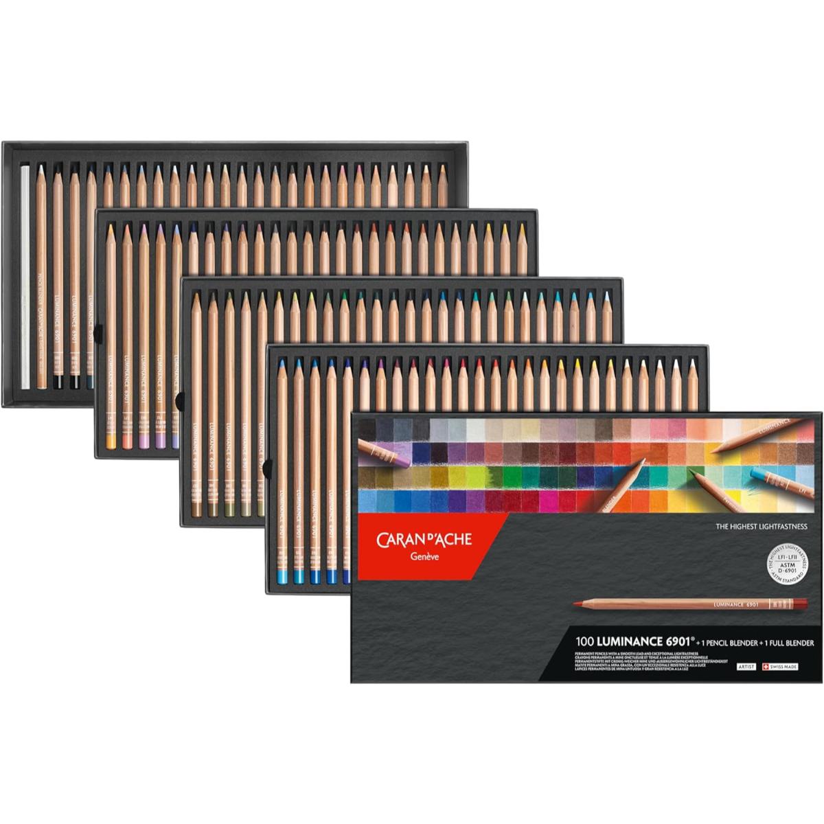 Lápis de Cor Caran D´Ache Luminance - 100 Cores