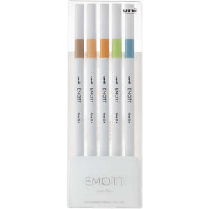 Caneta Emott UniBall - Estojo com 5 - Estojo 5C N6 Nature Colors