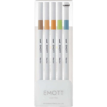 Caneta Emott UniBall - Estojo com 5 - Estojo 5C N6 Nature Colors