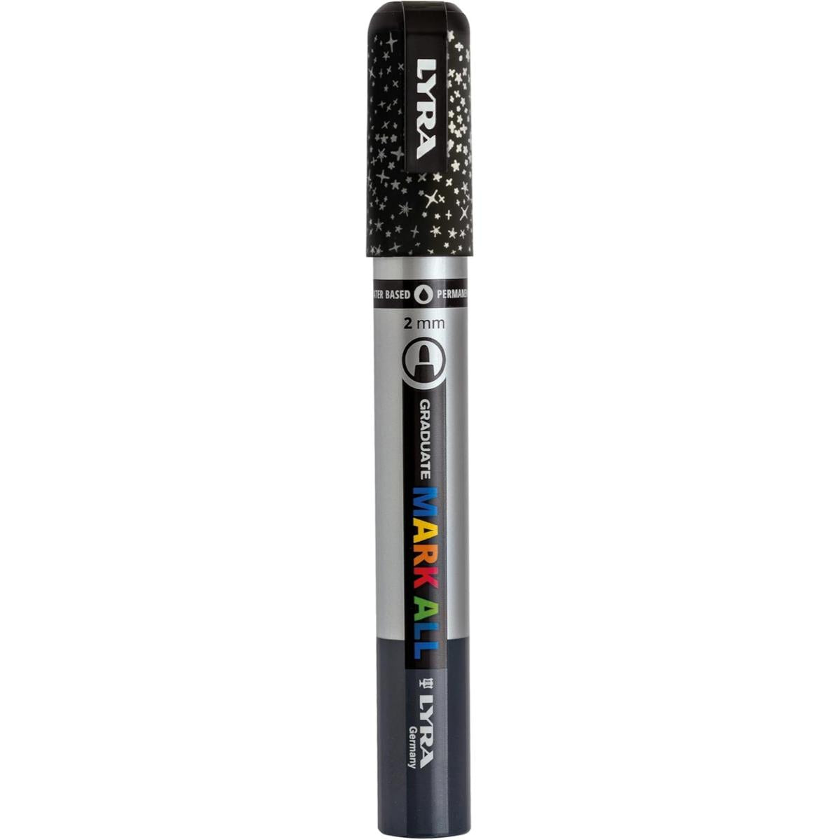Marcador Permanente  Lyra Mark All - Prateado Sparkling - 2mm