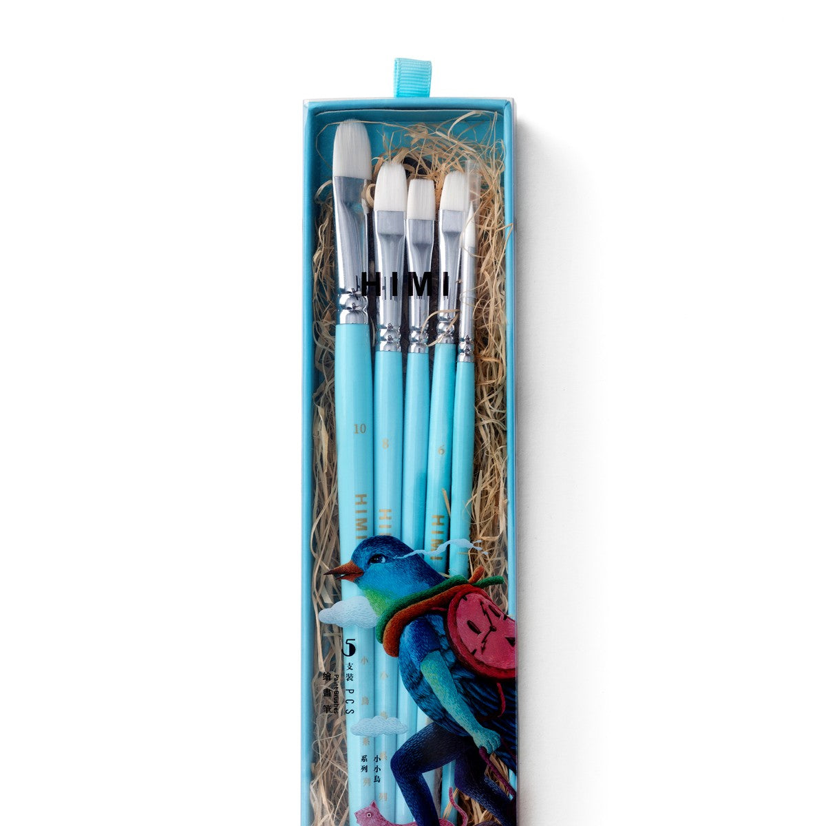 Kit Pincel para Guache HIMI com 5 – Cabo Azul