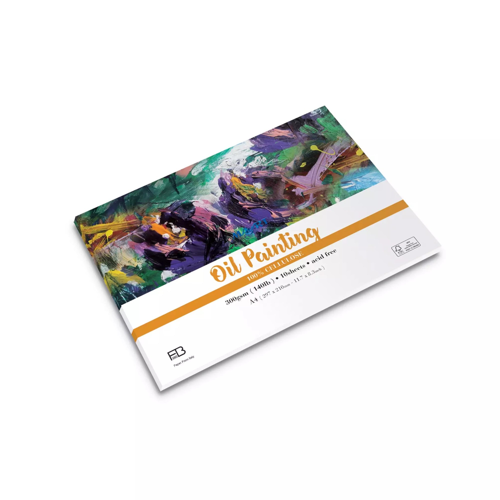 Bloco Para Pintura a Óleo MayArt A4 - 300g/m² - 10 Folhas