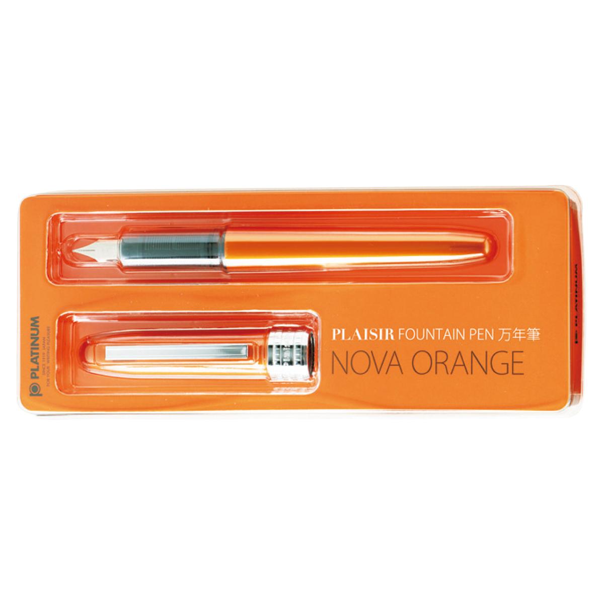 Caneta Tinteiro Platinum Plaisir - 0.5 Orange