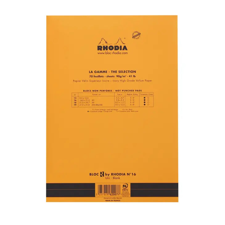 Bloco Rhodia Depuis Orange A5 - 90g 70 folhas