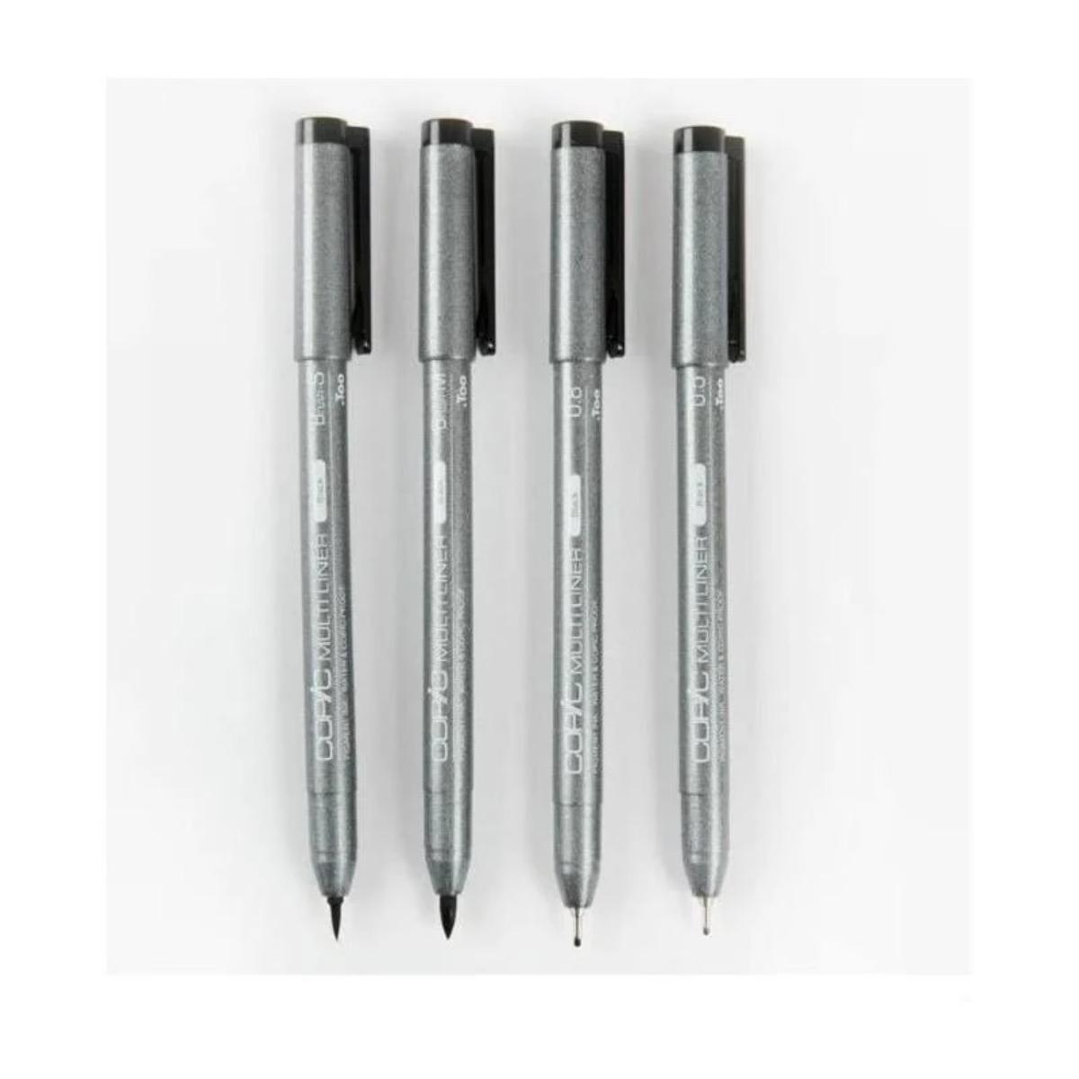 Copic Multiliner - Estojo com 4 Canetas Broad (0,5 0,8 BF BM)