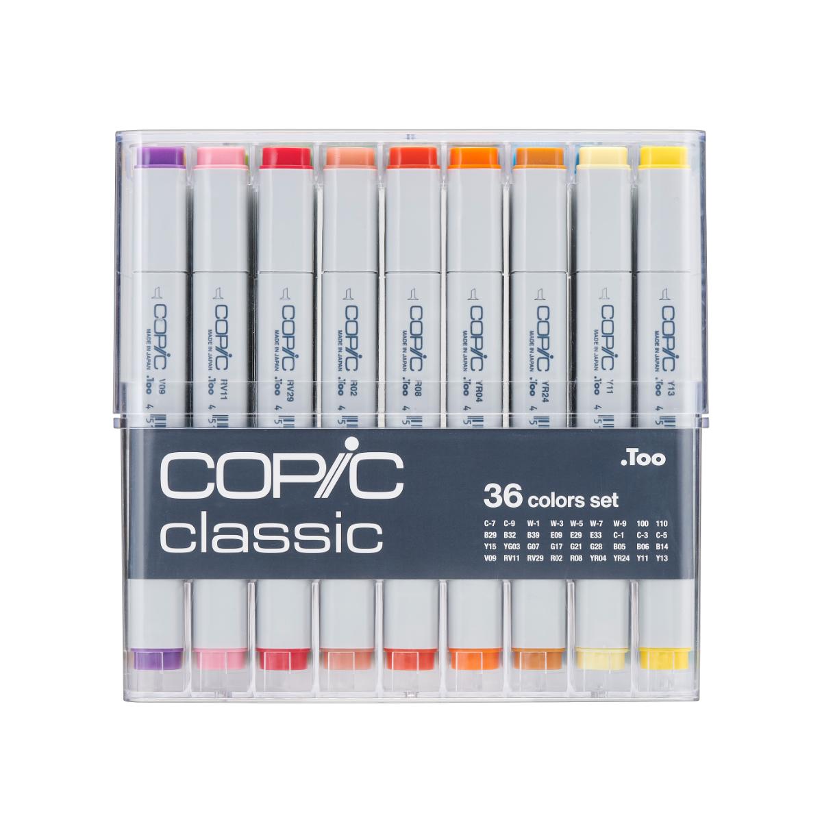 Copic Classic - Estojo com 36 Cores - Marcador Copic