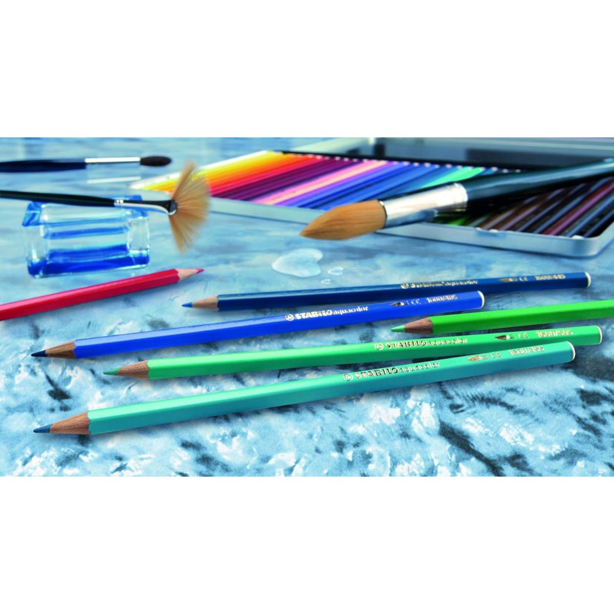 Lápis De Cor Aquarelável Stabilo - AquaColor Arty - 12 Cores