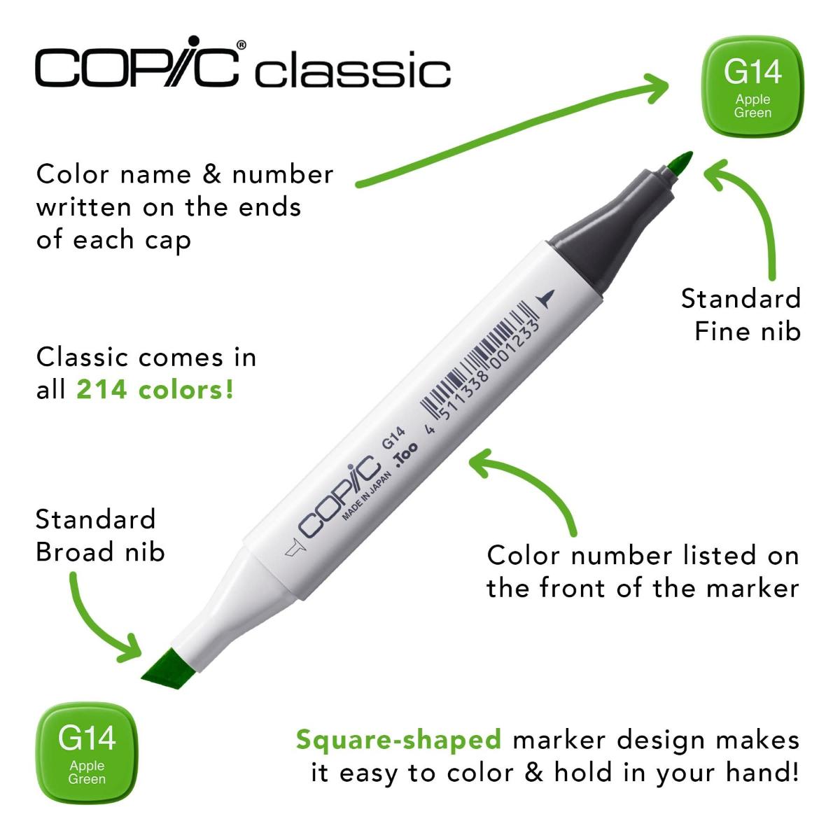 Copic Classic - Estojo com 12 Tons de Cinza - Warm Grey