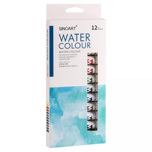 Aquarela em Bisnaga 12 Cores - Sinoart SFP001