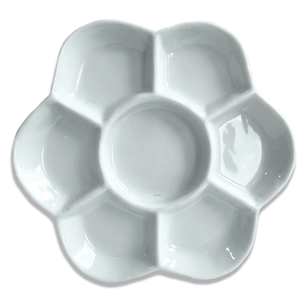 Paleta Godê Porcelana Luarte - Formato Flor - 7 Cavidades
