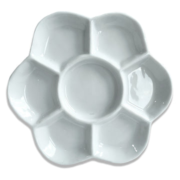 Paleta Godê Porcelana Luarte - Formato Flor - 7 Cavidades
