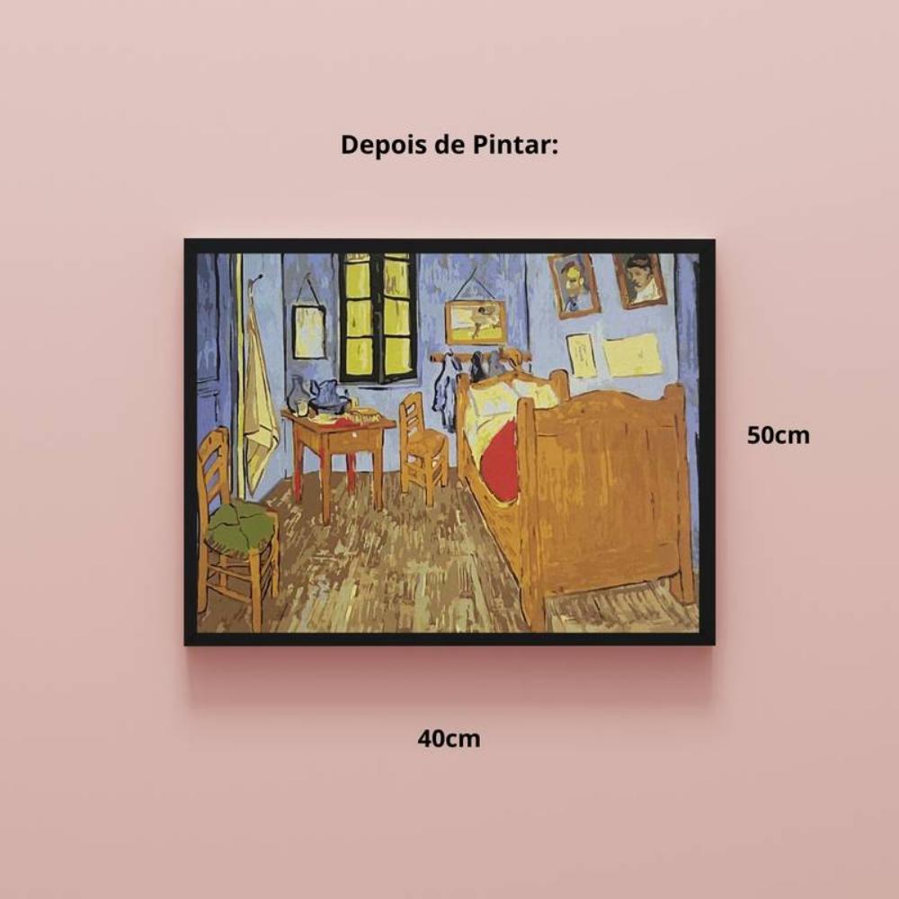 Kit Pintura Numerada em Tela - Van Gogh - Quadro em Arles - 40x50cm