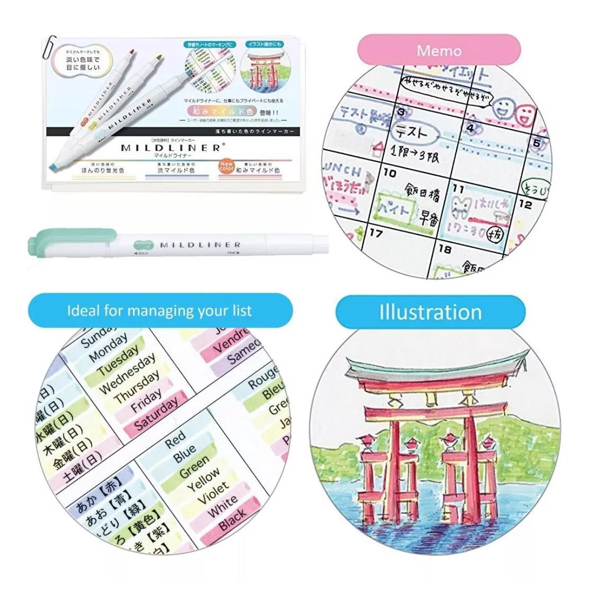 Marca Texto Zebra Mildliner - Cores
