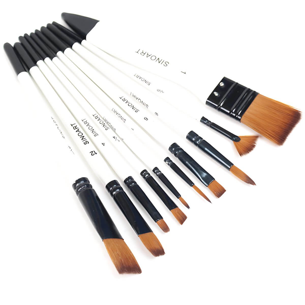 Kit Pincel Sinoart Hobby & Art SFB0243 - Estojo c/ 10