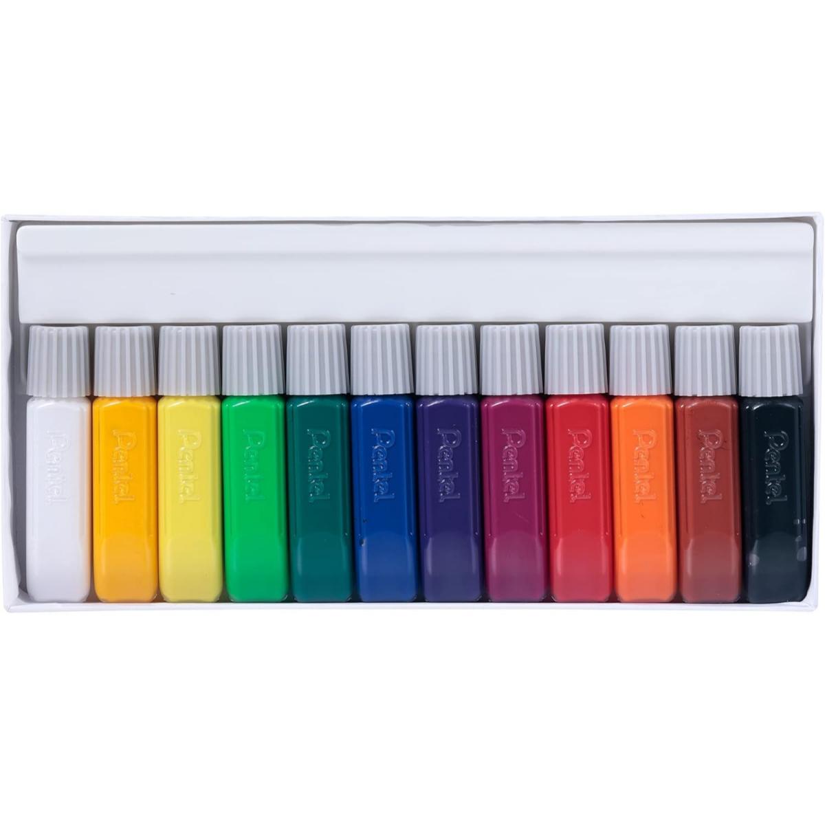 Tinta Para Tecido Pentel Fabric Fun - 12 Cores Clássicas