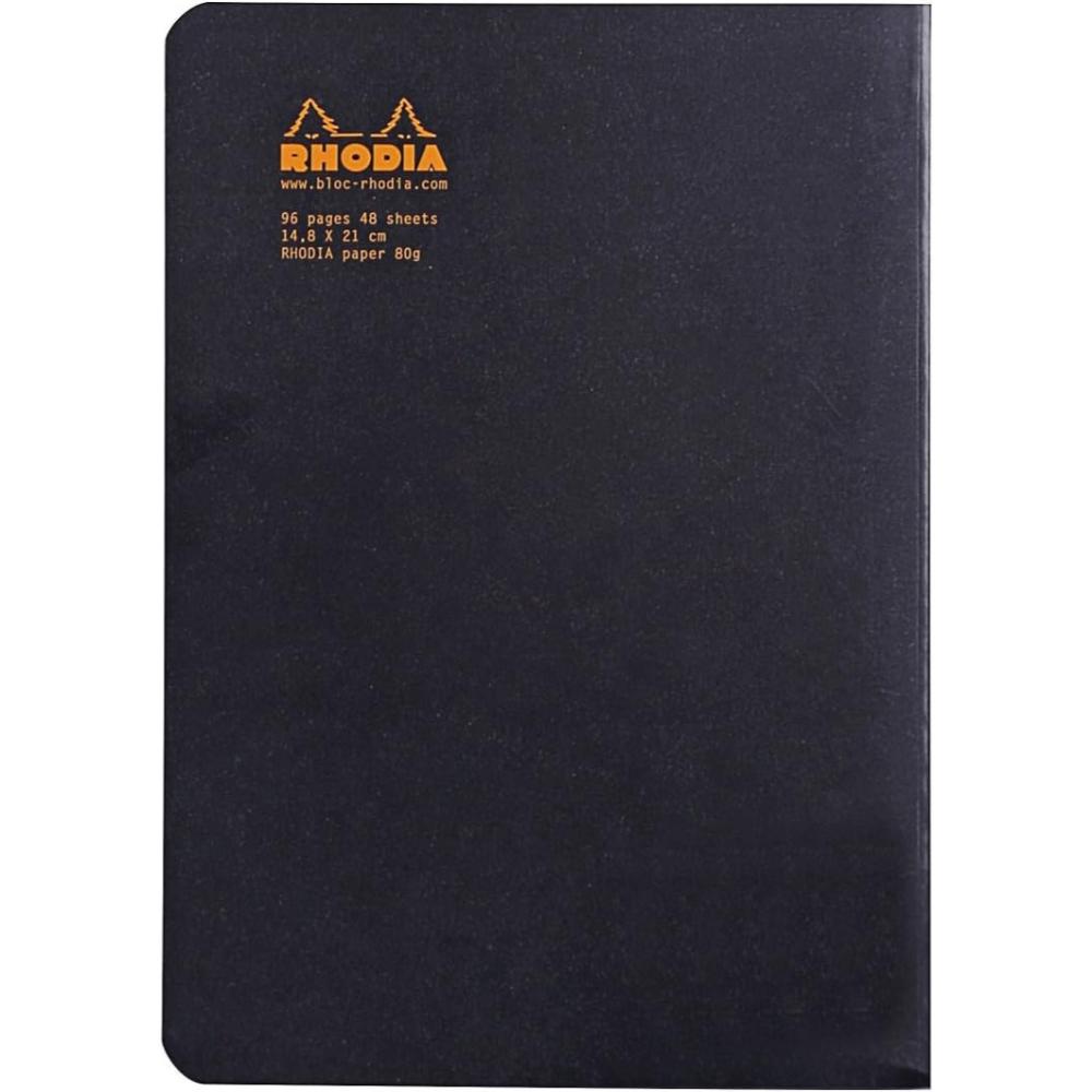 Bloco de Notas Rhodia Classic - A5 - Grampeado - 119189C - Preto