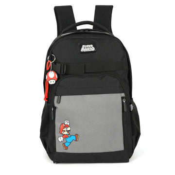 Mochila Escolar Luxcel Super Mario - Juvenil - Preto