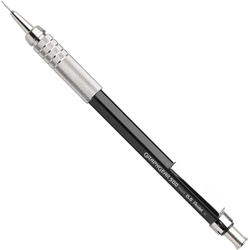Kit Lapiseira Pentel Graph Gear 500 0,5mm - Grafite Borracha