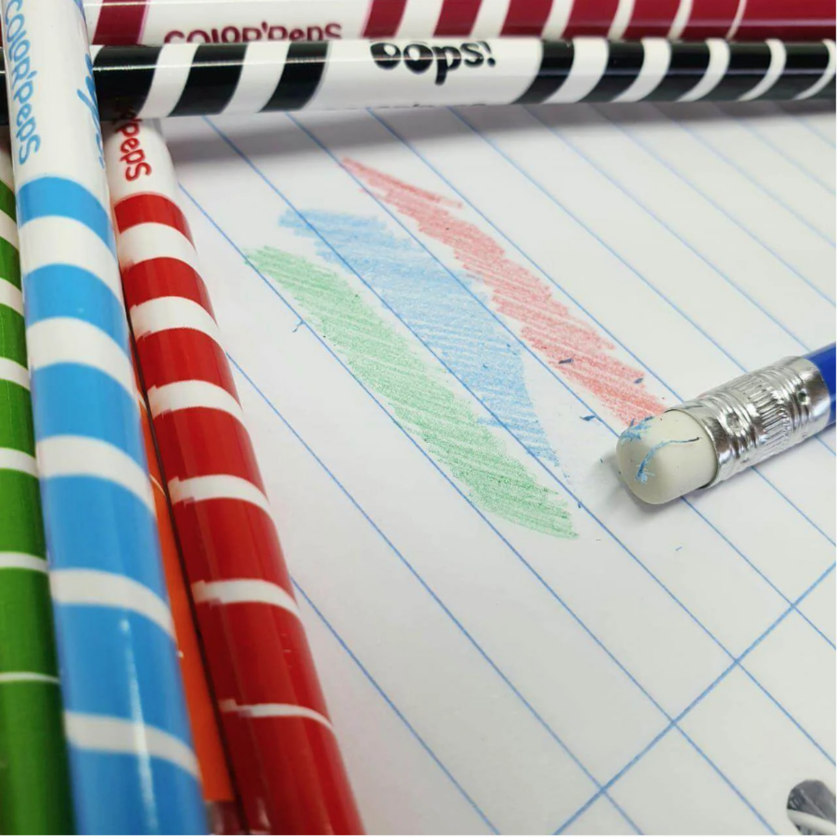 Lápis de Cor Apagável Maped Color Peps Oops - 12 Cores