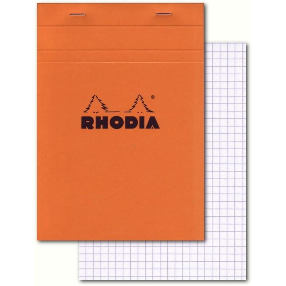 Bloco de Notas Rhodia Pad 16 - A5 - Orange - Quadriculado - 16200C