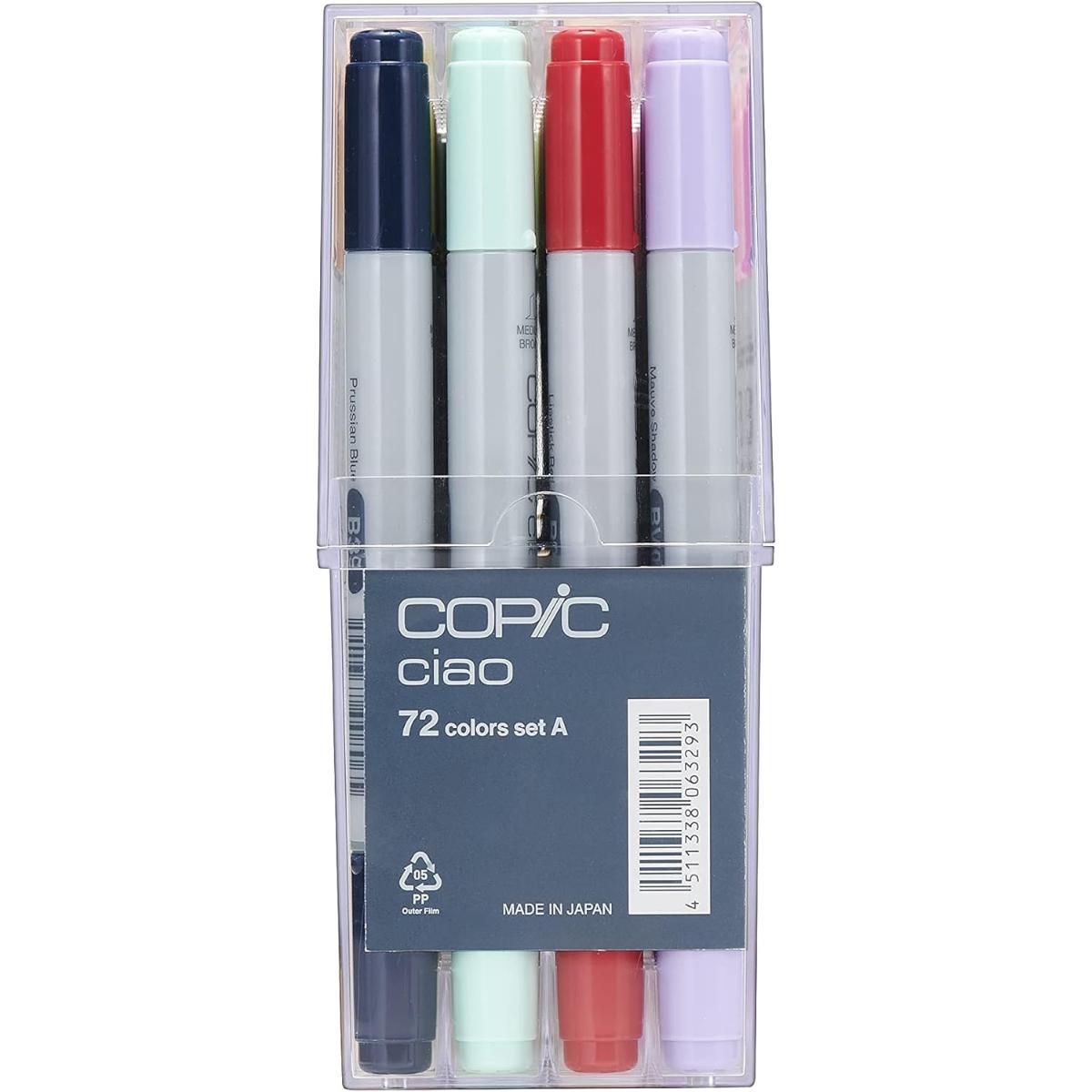 Copic Ciao - Estojo com 72 Cores - Conjunto 72A