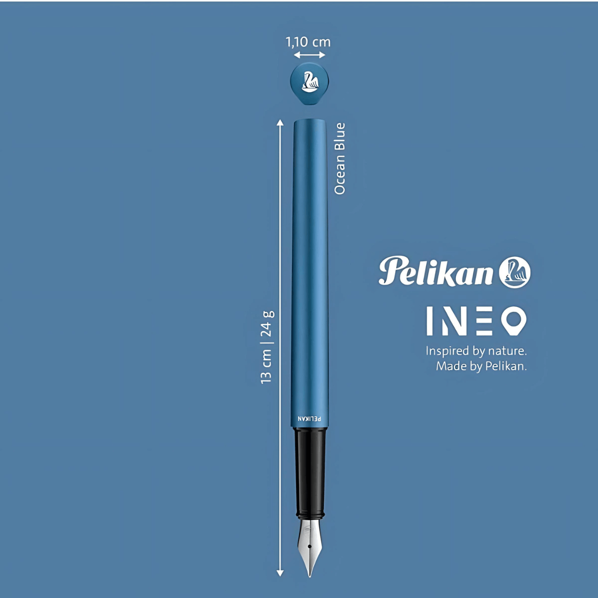 Caneta Tinteiro Pelikan Ineo - Ocean Blue - Ponta M