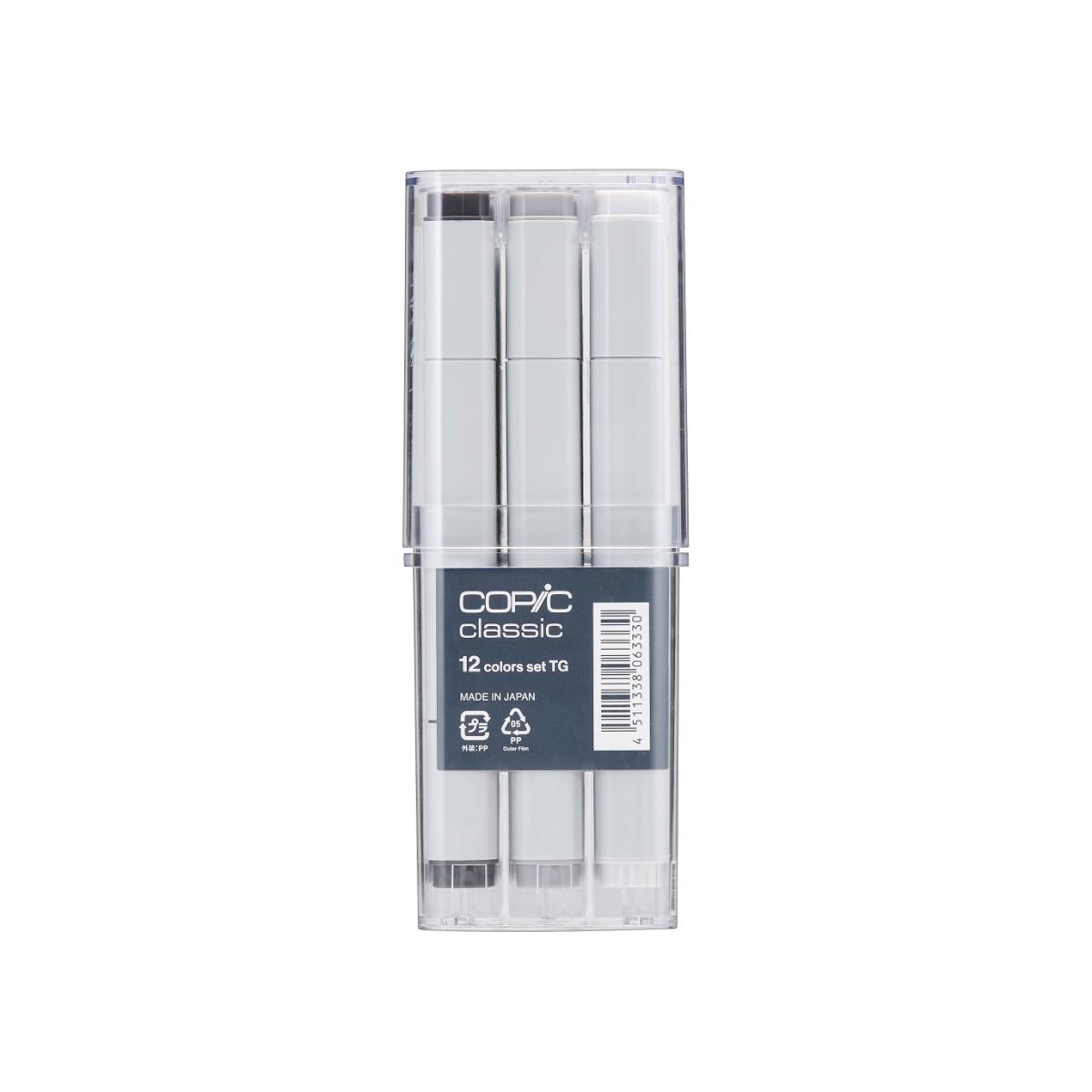 Copic Classic - Estojo com 12 Tons de Cinza - Warm Grey