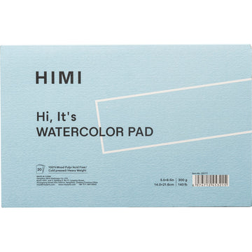 Bloco de Papel Aquarela HIMI 20 Folhas 14x21,6cm – Capa Azul