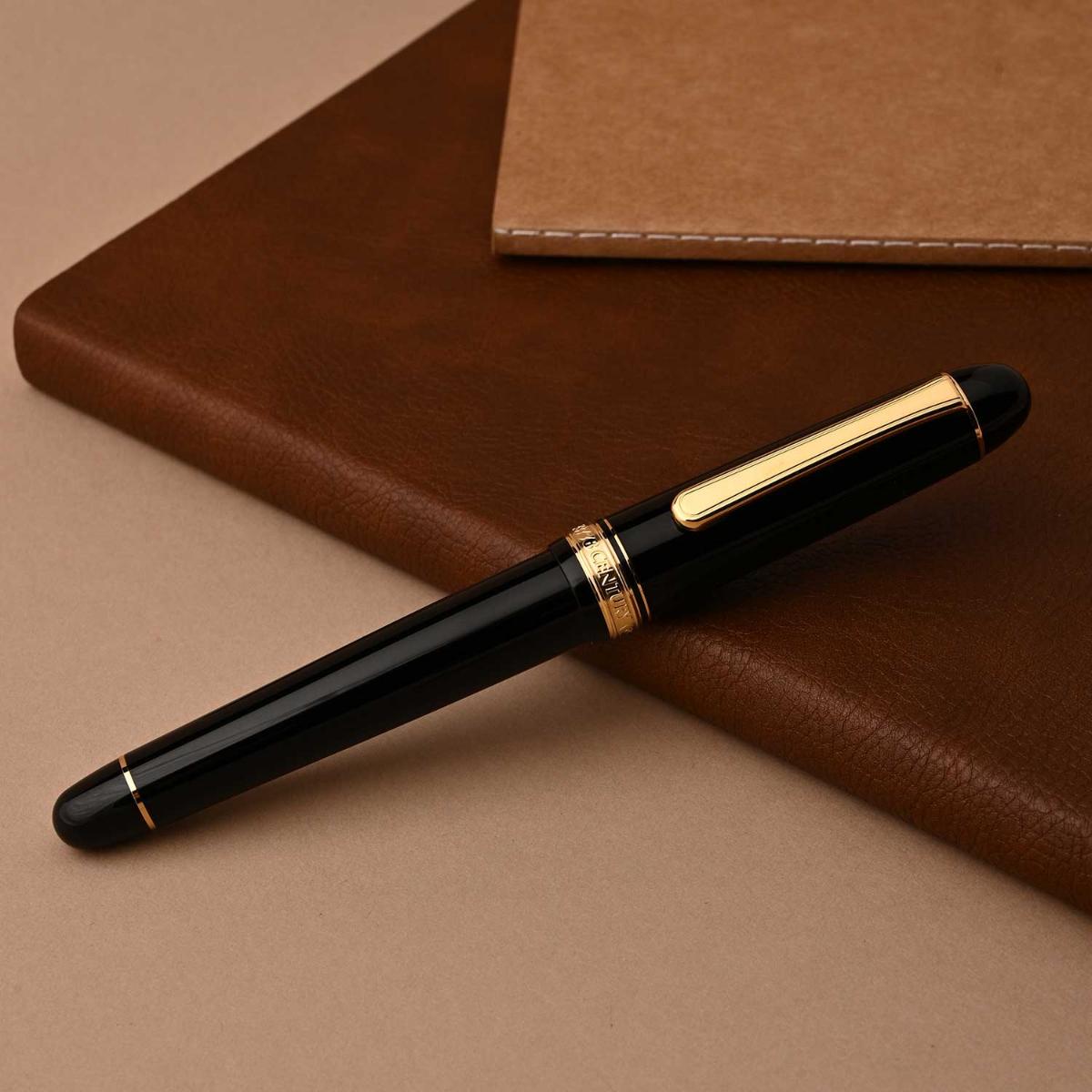 Caneta Tinteiro Platinum Century 3776- Black Gold - Pena F