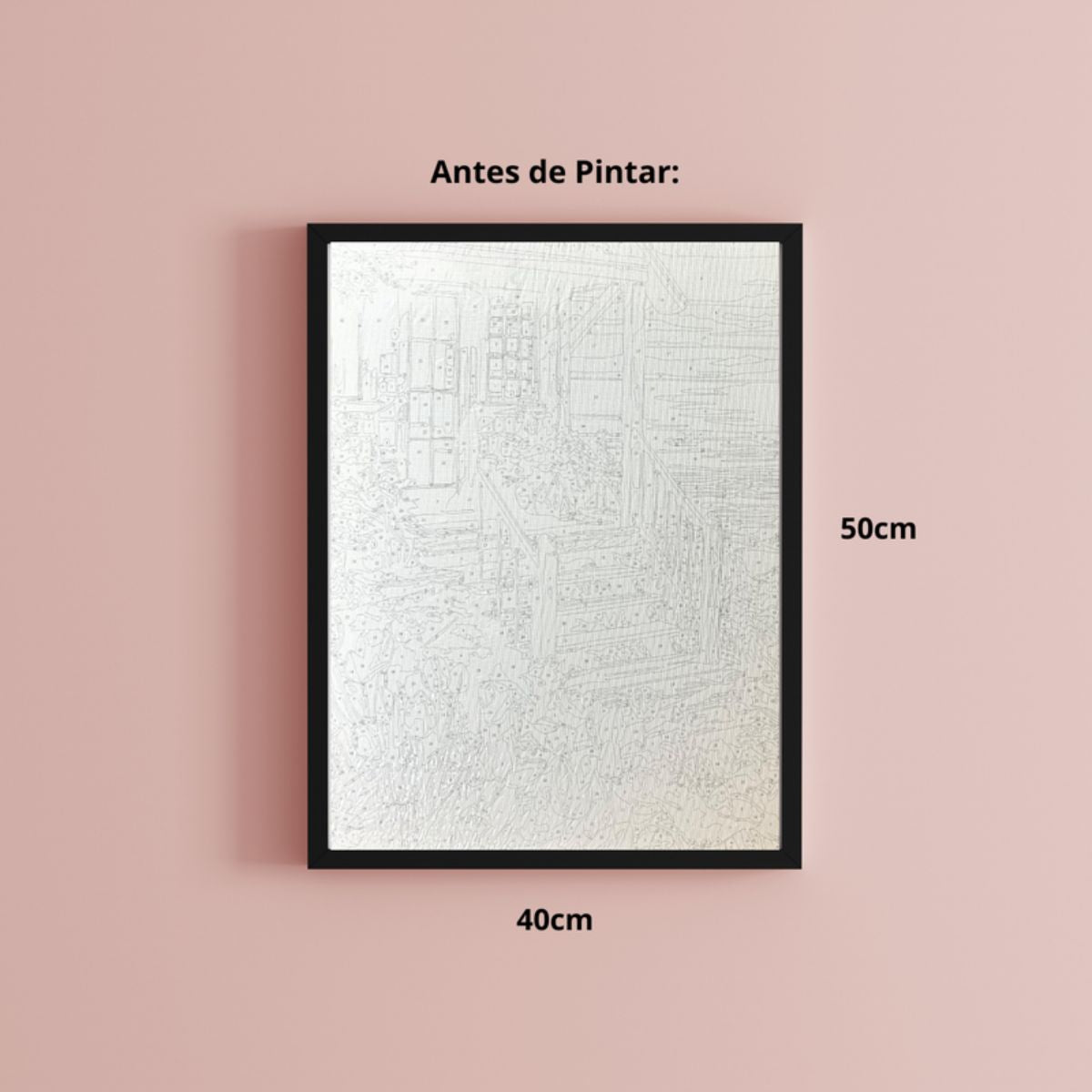 Kit Pintura Numerada em Tela - Wooden House - 40x50cm