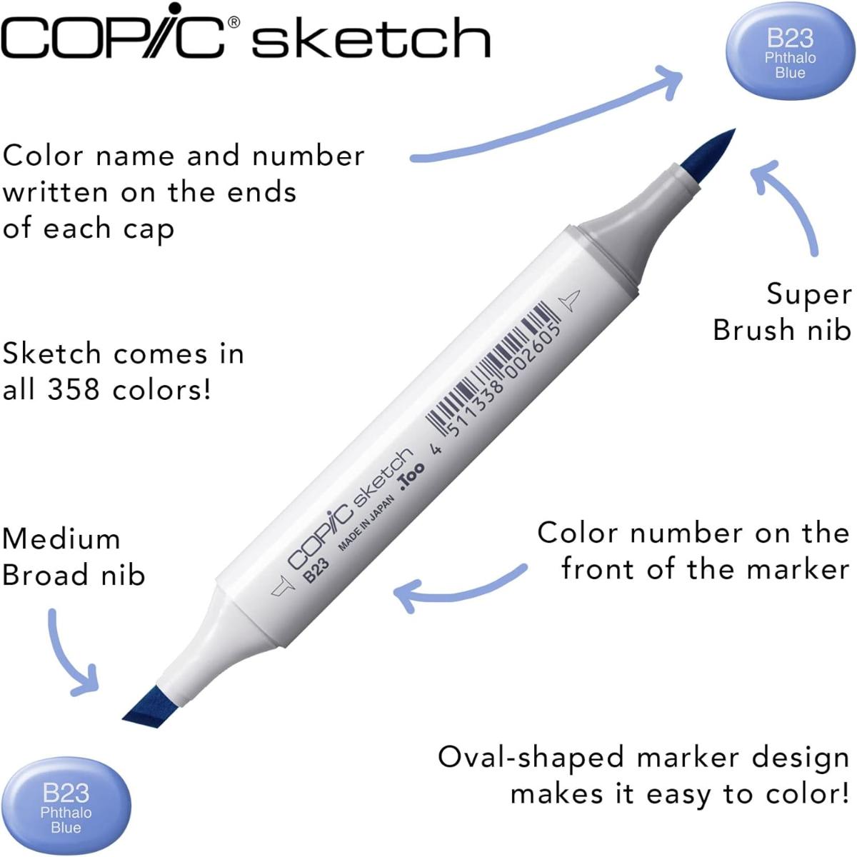 Copic Sketch Portrait - Kit com 6 Cores Para Retratos