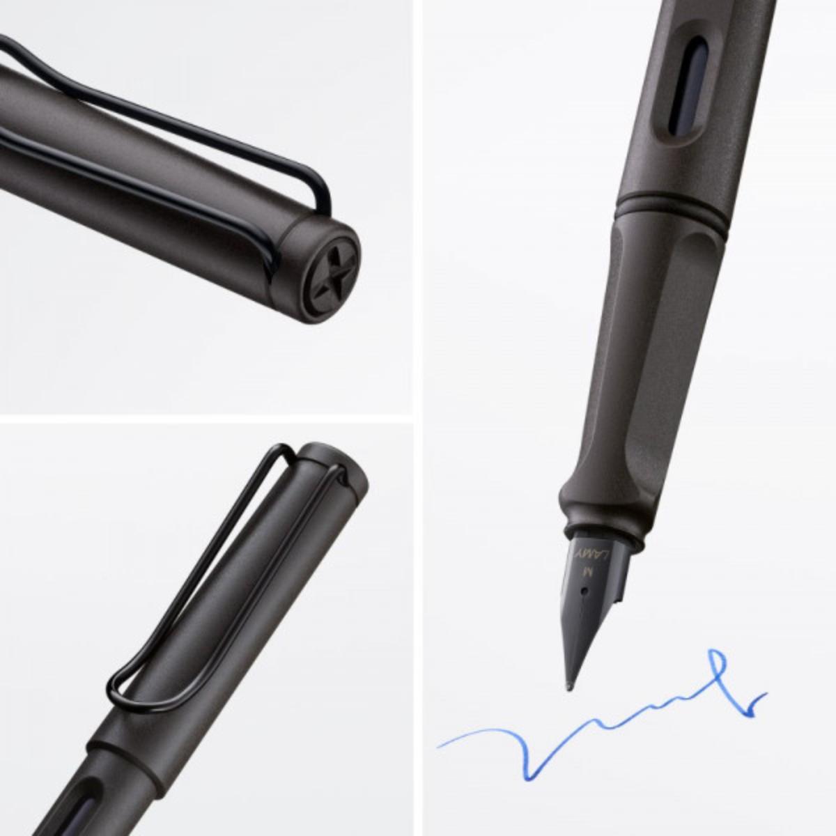 Caneta Tinteiro Lamy Safari - Steel Black 0E2 - Pena M