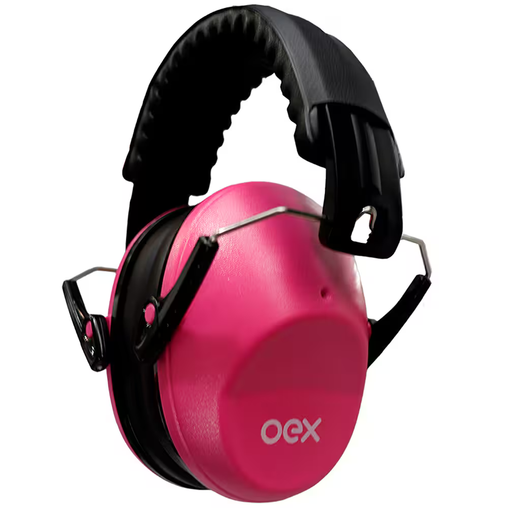 Abafador de Ruido Infantil AB100 - Protetor Auditivo Oex Brasil - Pink Oex