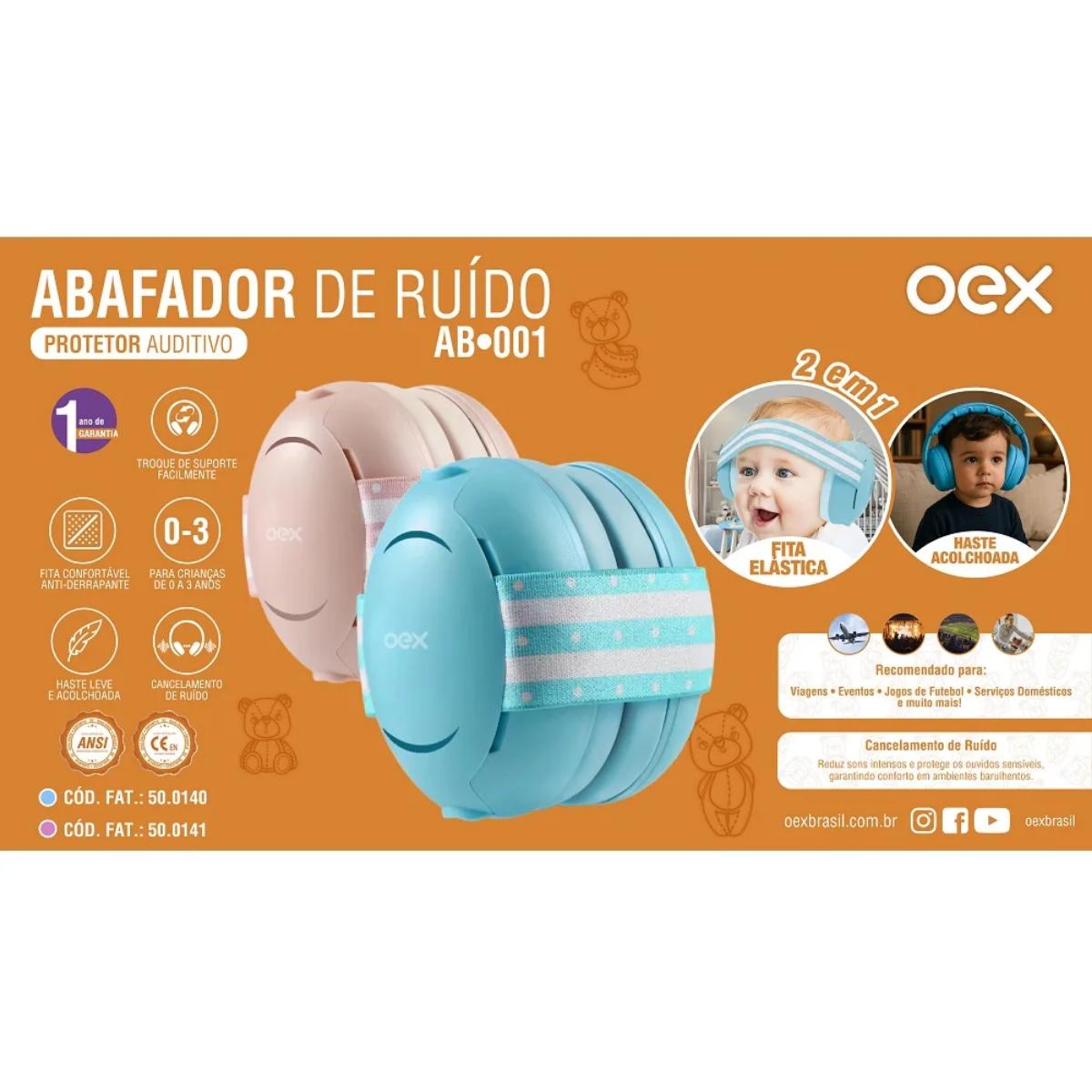 Abafador de Ruido Primeira Infancia AB001 - Blue Oex