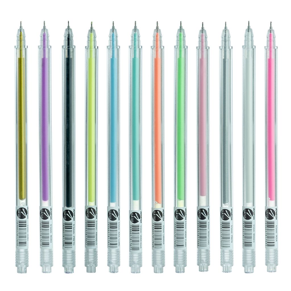 Caneta Newpen Hashi 12 Cores - 0,5 mm