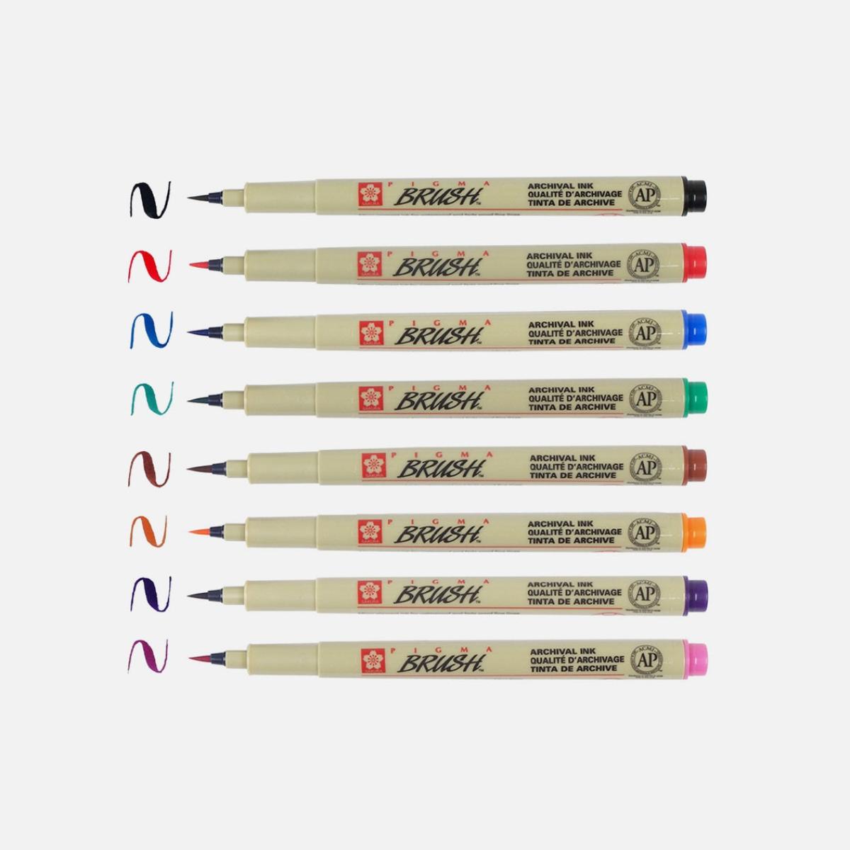 Caneta Pigma Graphic Brush - Ponta Pincel - Preto - Sakura