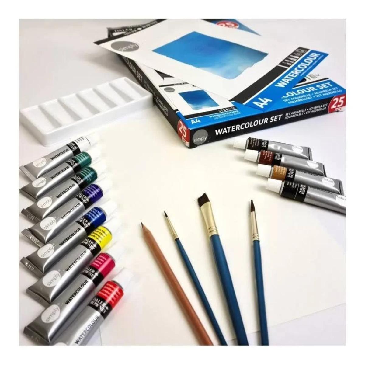 Kit Aquarela Daler & Rowney - Simply - 25 Itens