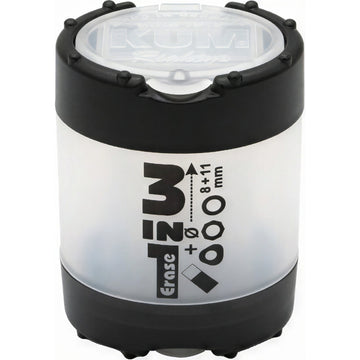 Apontador KUM 3 em 1 - Com Borracha - Black Livraria Skilo