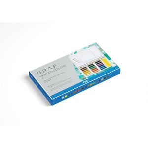 Aquarela em Pastilha Cis Graf Watercolor - 18 Cores
