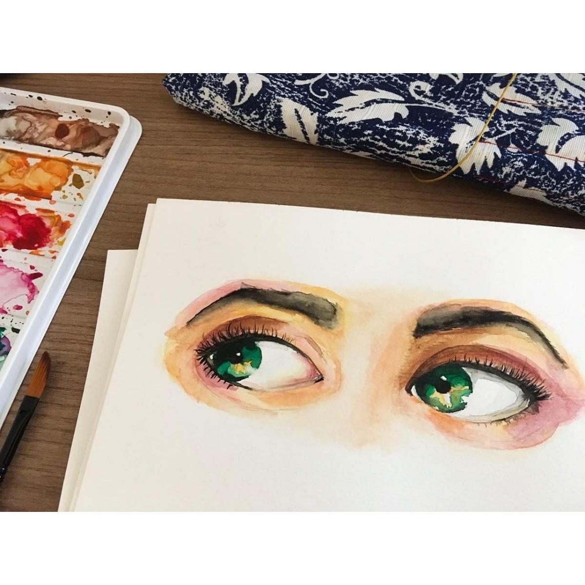 Aquarela em Tubo Pentel à Base de Água - 12 Cores - HTP-12 Pentel