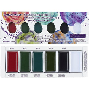 Aquarela Kuretake Gansai Tambi - 5 Cores Granulosas - MC20GN2/5V