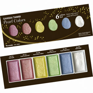 Aquarela Kuretake Gansai Tambi - Pearl - 6 Cores